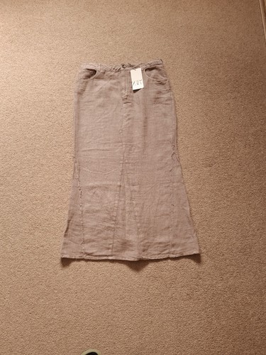 Zara linen maxi skirt size - zara,