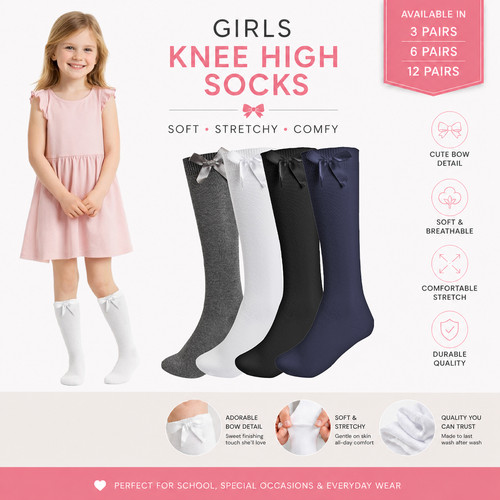 Girls knee high - high, school