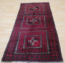 Antique Afghan  Carpet Rug Hand Made Wool Vintage 6ft 1" x 2ft 10"