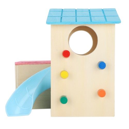 Wooden hamster exercise - (blue),