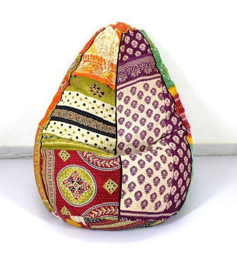 Handmade cotton floral kantha - cotton,