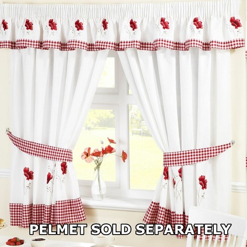 Kitchen window curtains pair - curtains,