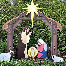 Printed Outdoor Nativity Set