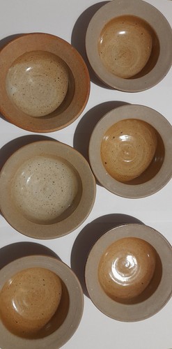 Studio pottery bowls - 6, from