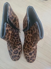 Zara leopard print ankle boots