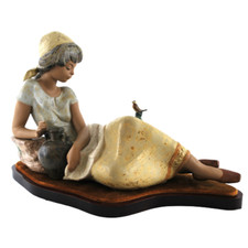 Lladro Large Figurine Pensive