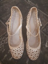 Topshop 60 Retro White Mary Jane high heeled shoes. RARE Size 6/39 Mary Jane