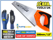 300mm 12" Hand Saw for Wood Carpentry 8 TPI Sharp Point + FREE Work Gloves 23-49