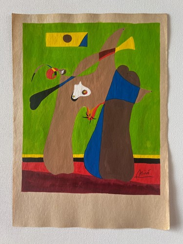 Joan miro drawing paper - on,