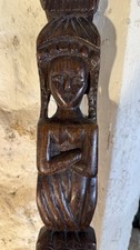 18thcentury Oak Carved Term Of A Female Folding Arms