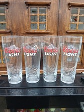  4 X Coors Light Pint Glass