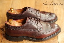 Church's Grafton Burgundy Cordovan Leather Derby Brogue Shoes UK 8 G US 9 EU 42