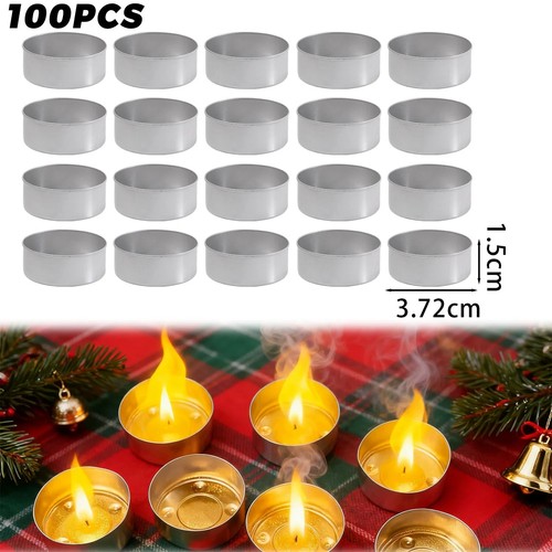 100x tea light candle - 100x, tins