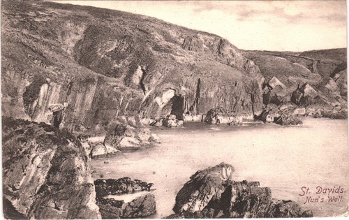 Davids nun well postcard - well,