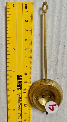 Antique clock pendulum brass - clock,