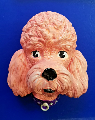 Kitsch pink poodle - kitsch, plaque