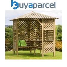 Zest Brighton Corner Arbour Wooden Garden Seat Bench Shelter Gazebo