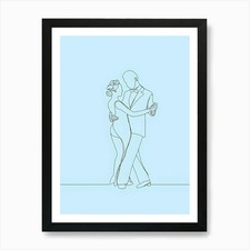 Tango Couple Art Print Framed