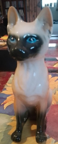 Vintage bone china cat - bone,