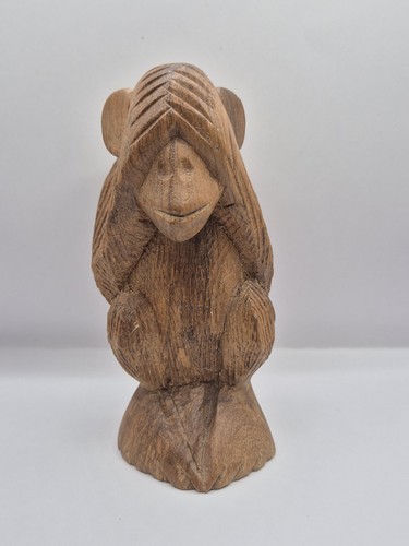 Hand carved wooden - carved, monkey