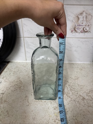 Vintage vase square glass - vintage,