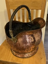 Antique Copper Coal Bucket  14