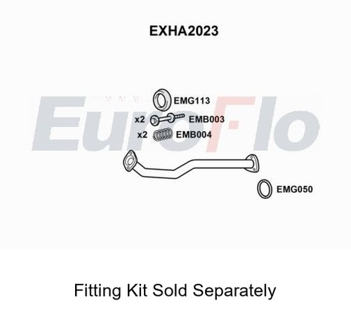 Pipe front exhaust system - front,