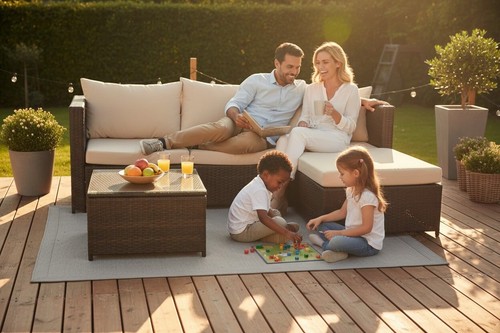 Garden furniture set padded - garden,