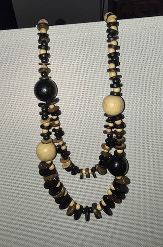 Chunky wooden necklace