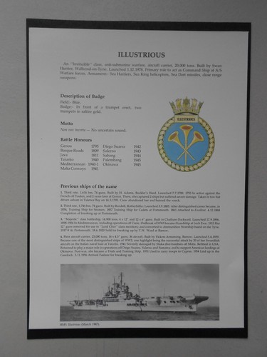 Naval print hms illustrious - naval,