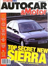 AUTOCAR MAGAZINE 25-SEP-91 - Fiat Tipo 1.8ie DGT SX, TVR V8 S, Peugeot 106 XSi