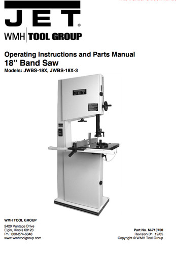 Jet band saw - saw, owner's