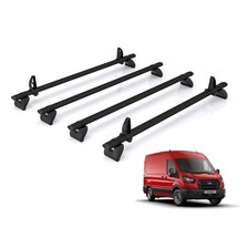 Ford Transit Roof Rack for 2013-2024 4x Roof Bars Rhino Kammbar Black
