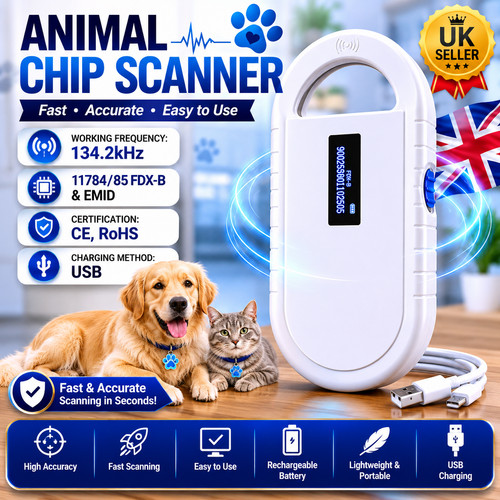 Oled pet microchip - oled, scanner