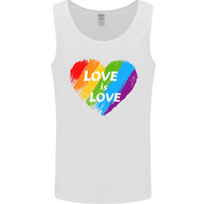 LGBT Love Is Love Gay Pride Day Awareness Mens Vest Tank Top