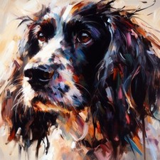 ORIGINAL SPRINGER SPANIEL PAINTING - Pet Dog Art Professional Artwork Presale