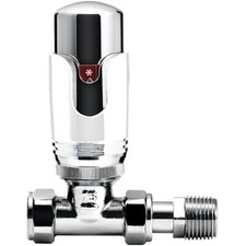 Thermostatic TRV Radiator Valves Heated Towel Rail Angled Corner Straight Valve