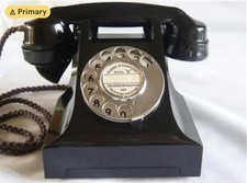 STUNNING VINTAGE GPO BLACK BAKELITE TELEPHONE Art Deco Retro Antique dial phone