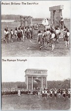 Vintage Postcard Ancient Britons Roman Triumph Aldershot Gale & Polden England
