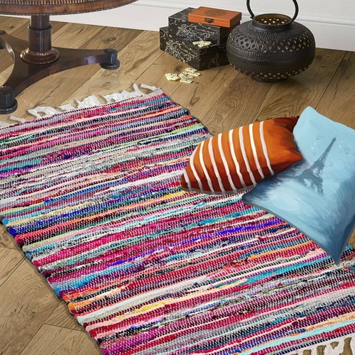 Handmade chindi rag rug - handmade,