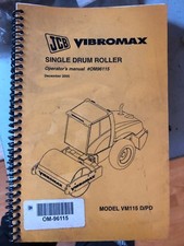 JCB VIBROMAX SINGLE DRUM ROLLER OPERATORS MANUAL OM96115