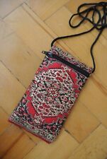 Kilim Tapestry Fabric Phone Case, Zip Purse, Card-Money Holder with Long Strap
