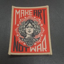 Make Art Not War Embroiderd