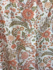 1980 Sanderson 'Bengal' Single Cotton Curtain Fabric 118x107cm