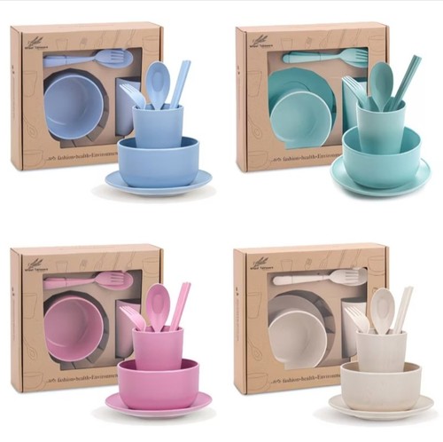 Piece wheat straw - 6-piece, dinnerware
