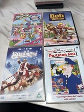 4 DVDs Kids Bundle Shopkins Postman Pat Bob The Builder Santa Clause Christmas
