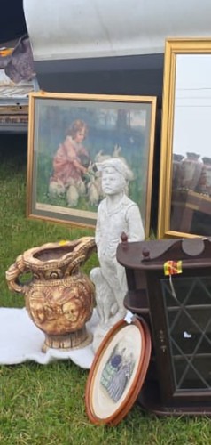 Vintage antique concrete boy - vintage,