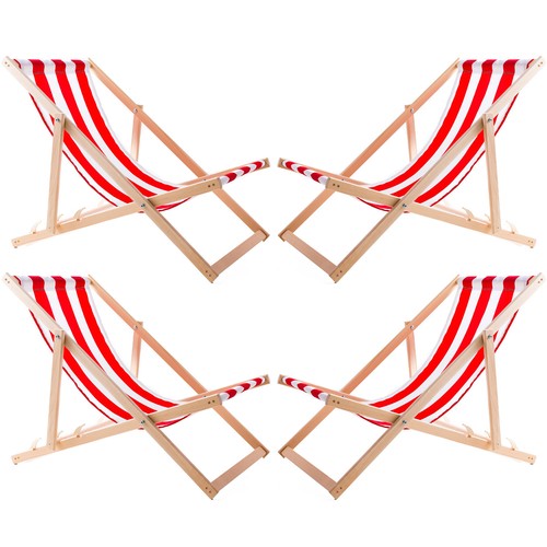 Set striped wooden deck - set, 4