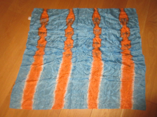 Arty blue orange square 100 - blue, 100%
