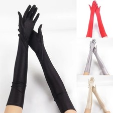 Ladies Long Satin Formal Gloves Princess Party Opera Evening Prom Fancy Dress